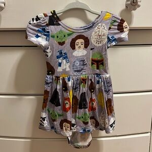 Little Sleepies Star Wars bodysuit twirl dress